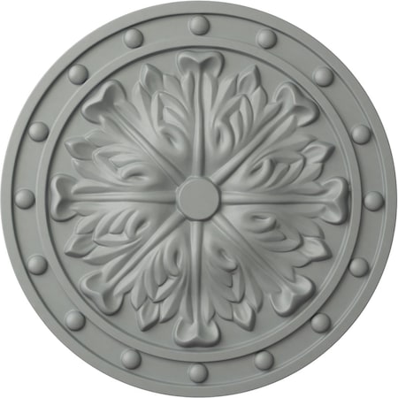 Ekena Millwork Foster Acanthus Leaf Ceiling Medallion (Canopies up to 2 1/4"), 20 1/2"OD x 1 1/2"P, Primed White CM20FO